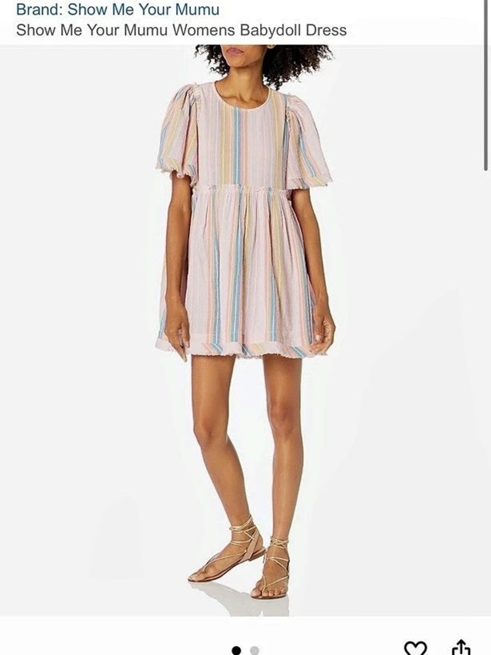 Show Me Your Mumu Brooks Babydoll Dress Pink & Blue